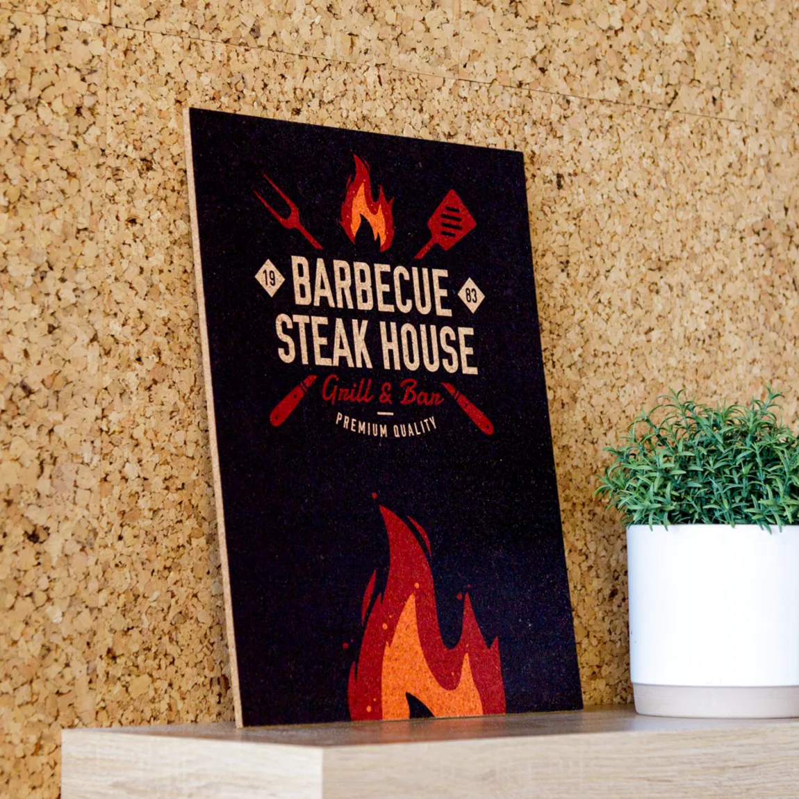 Afdruk op Natuurkurk - Afbeelding 1